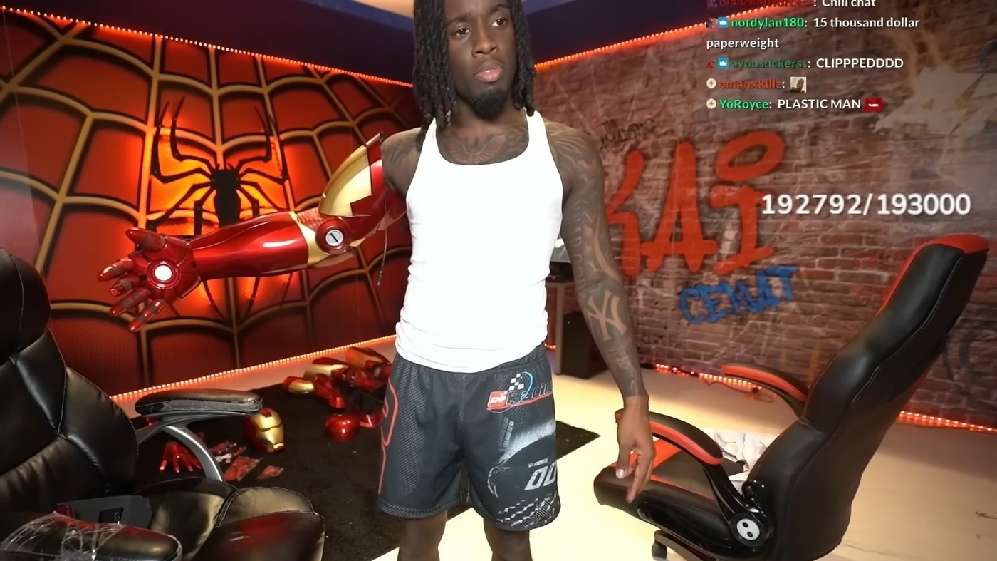 La star de Twitch, Kai Cenat, ne peut pas s'arrêter pendant un stream de 30 jours