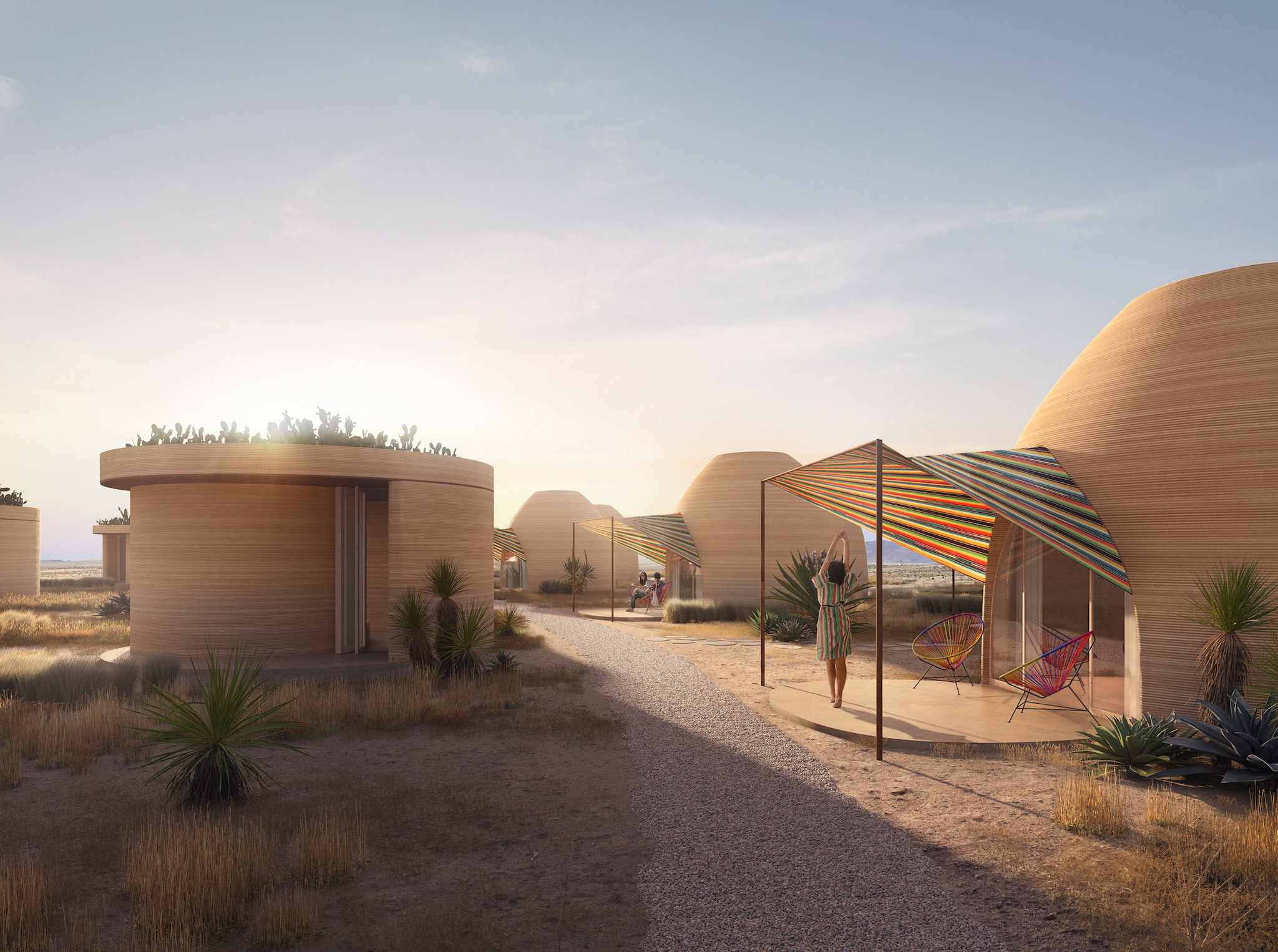 Une retraite de glamping imprimée en 3D ouvre ses portes à Marfa, au Texas