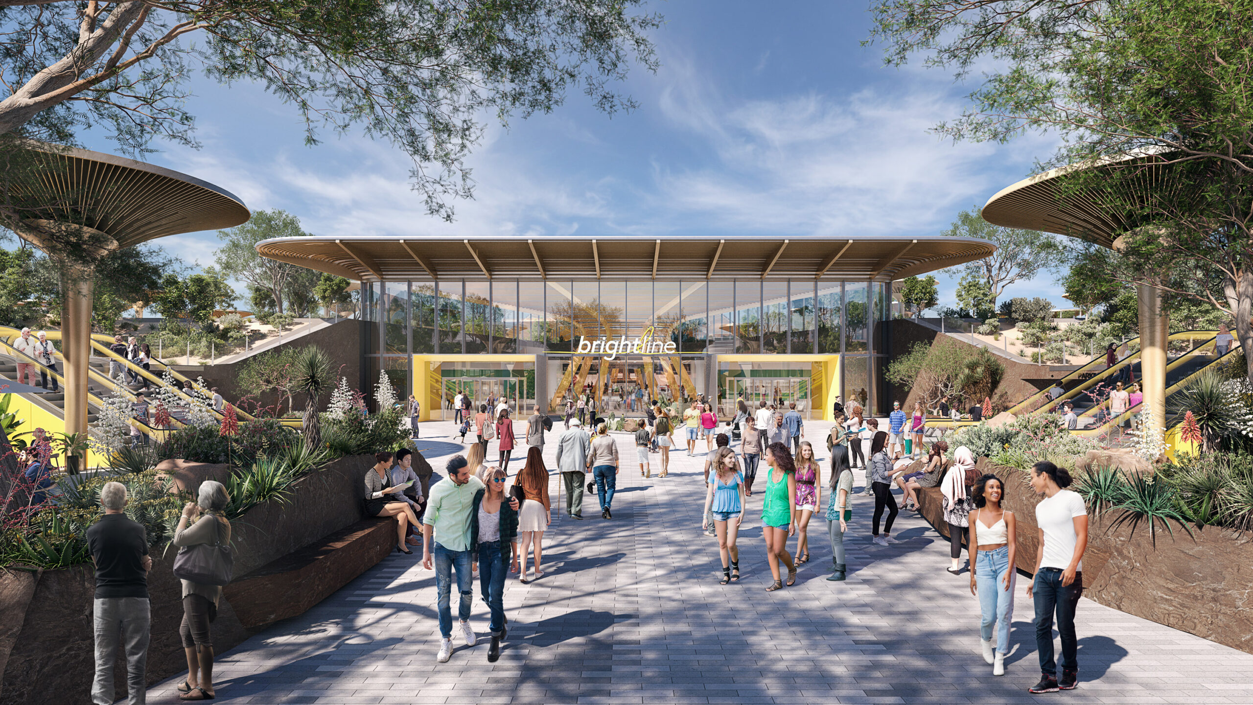 Jetez un coup d'œil à la nouvelle gare de train à grande vitesse à Las Vegas