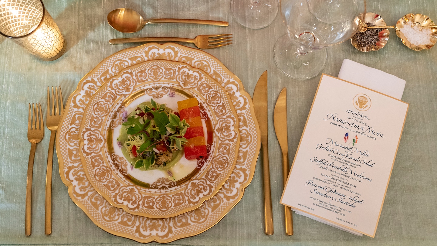 Le menu du dîner d'État indien de Bidens est un festin végétarien