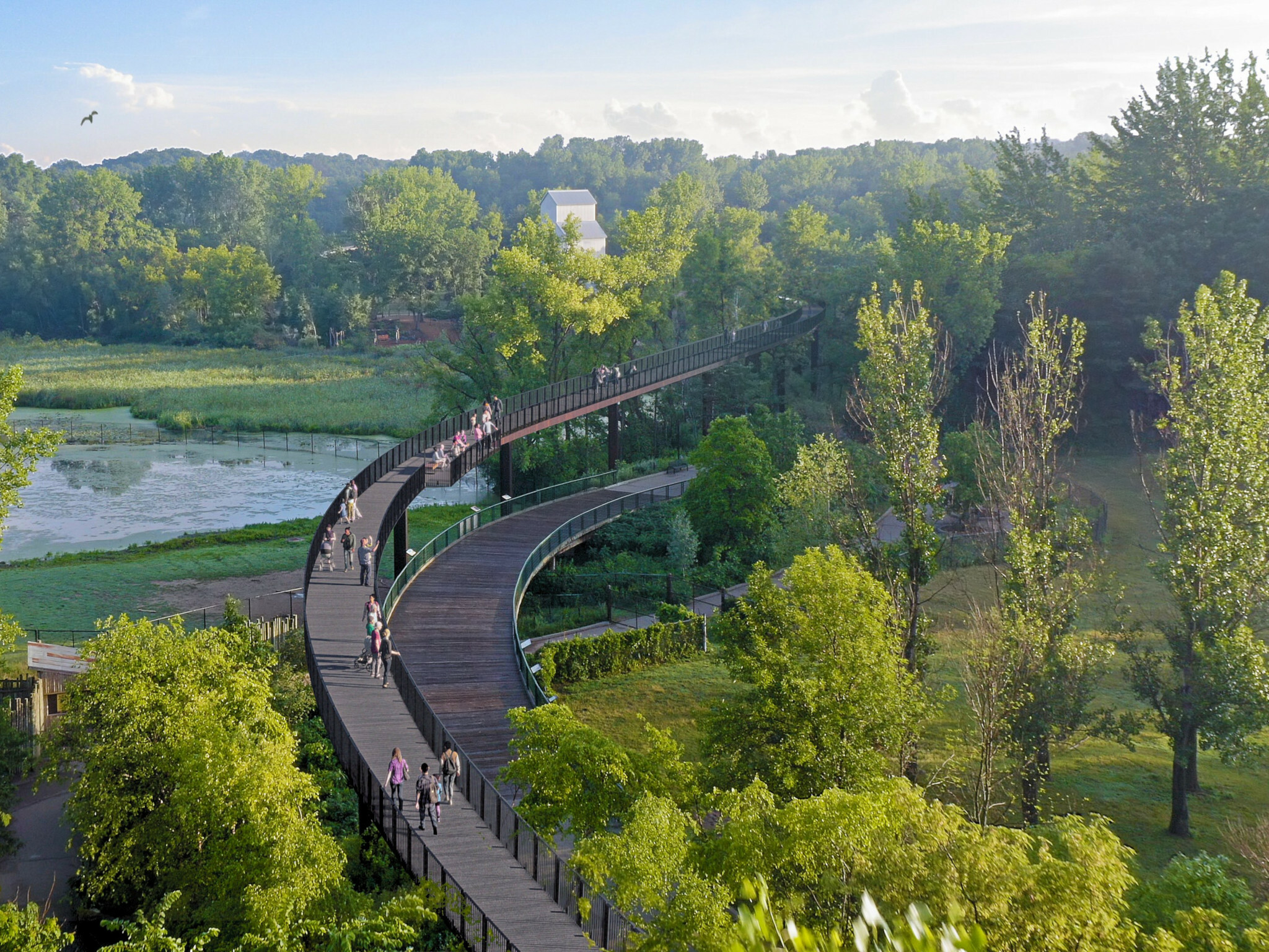 La plus longue boucle piétonne surélevée du monde est maintenant ouverte