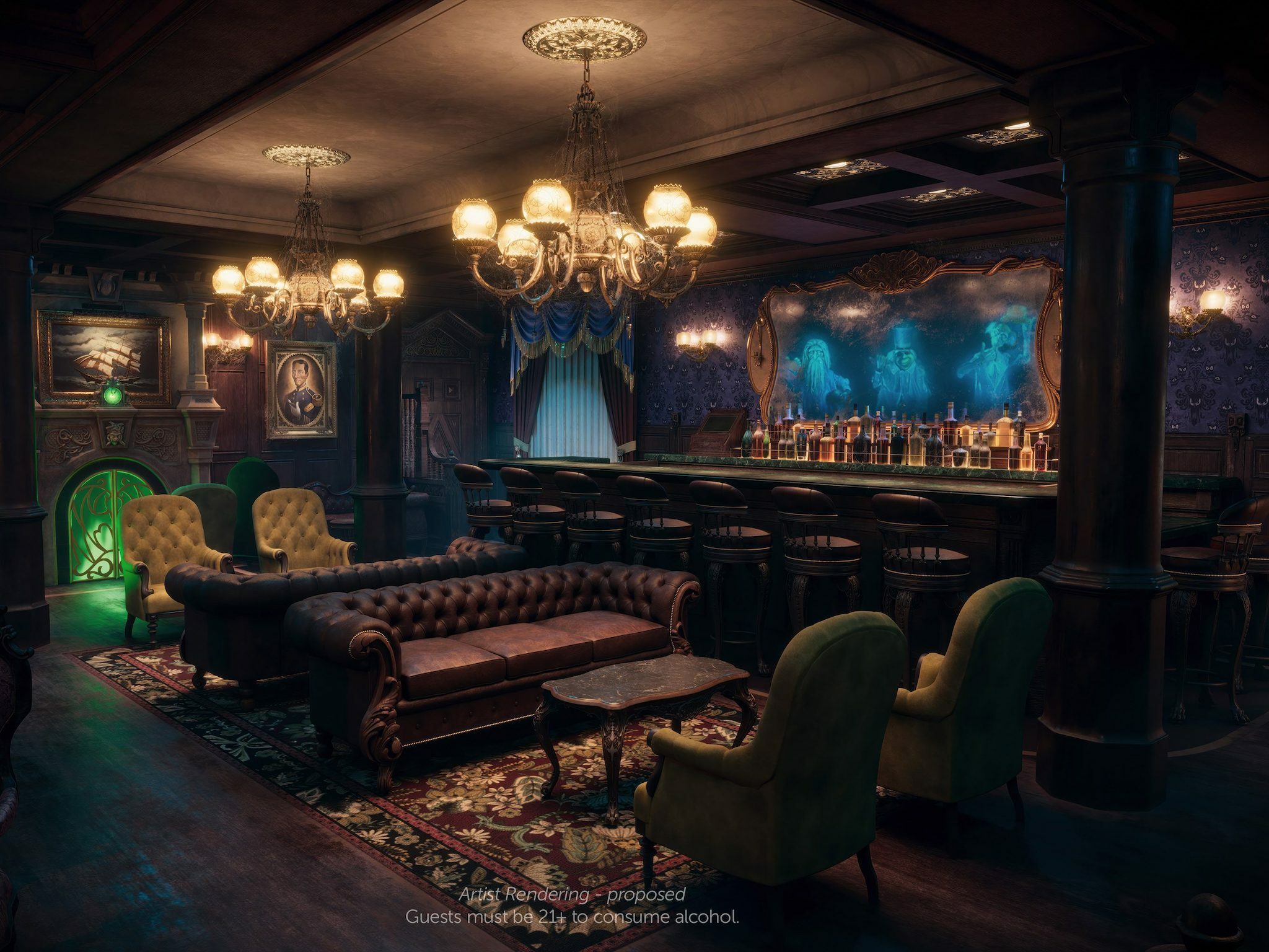 Nouvelle alerte de bar effrayant : un lieu inspiré de Haunted Mansion ouvre ses portes en mer