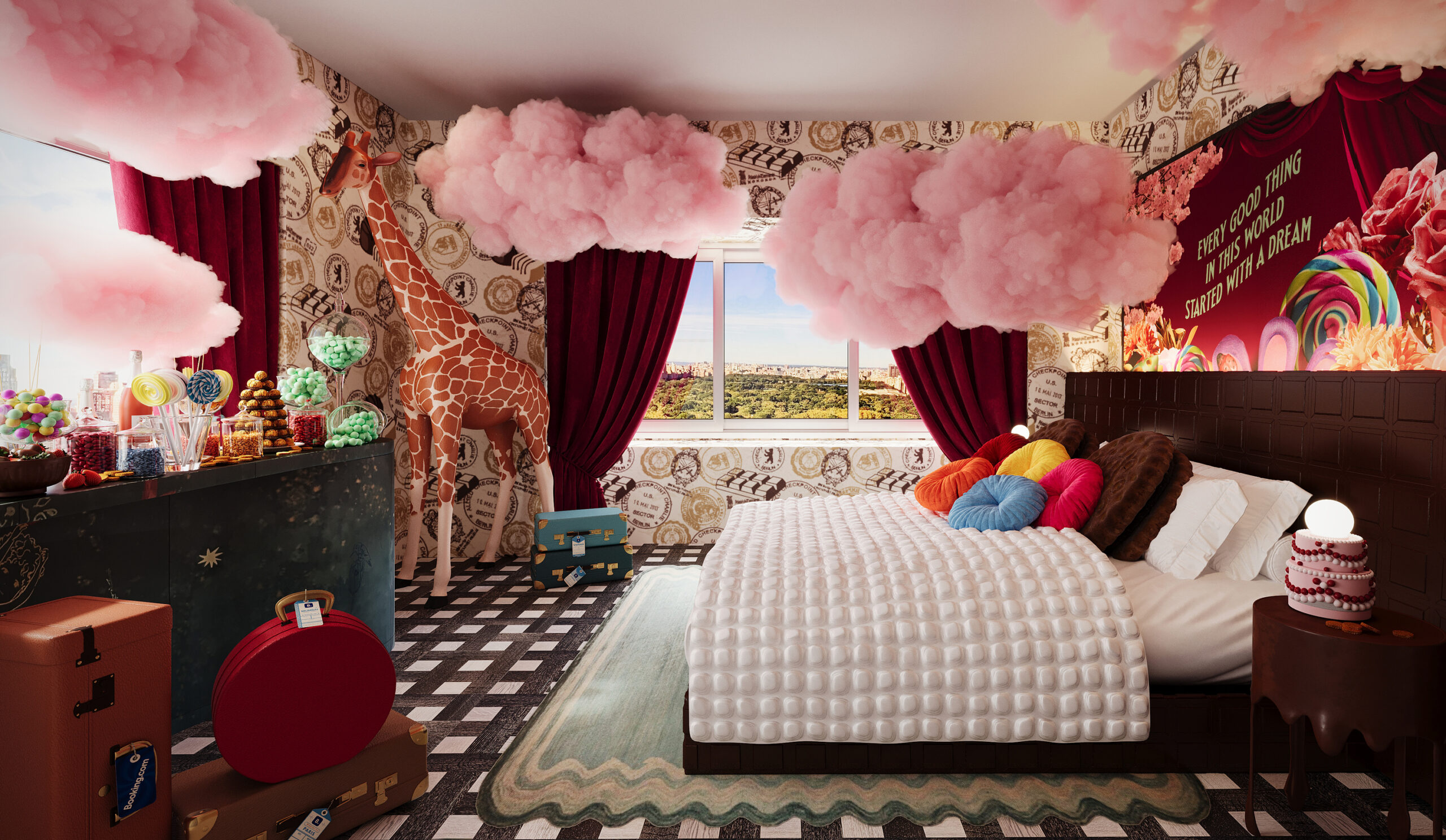 Vous pouvez désormais séjourner dans ces suites d'hôtel fantaisistes inspirées de Wonka. Voici comment