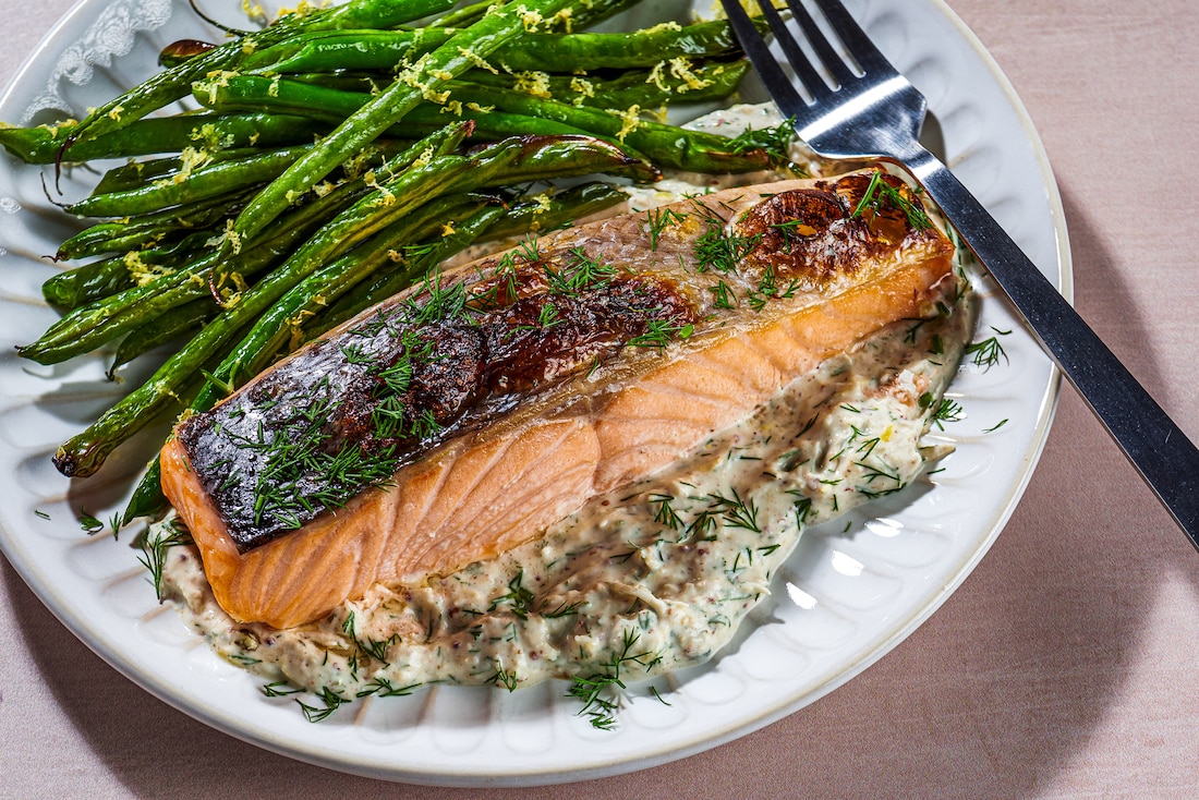 Recette de saumon grillé avec sauce au raifort