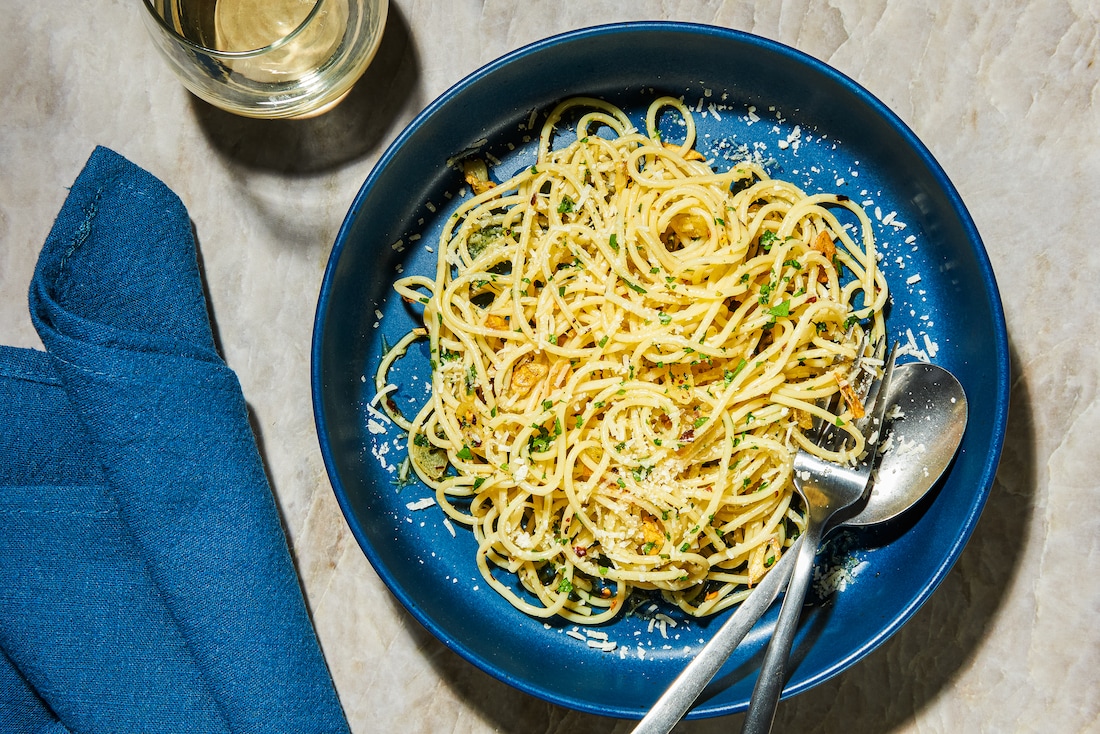 Recette de Spaghetti Aglio e Olio (Spaghetti à l'ail et à l'huile d'olive)