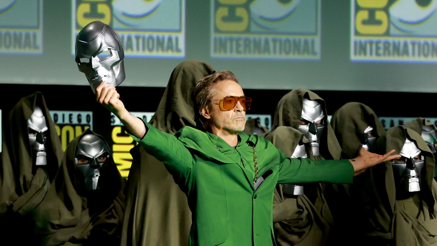 Un duo déroutant créé dans l'univers cinématographique Marvel : Robert Downey Jr. dans le rôle du Dr Doom