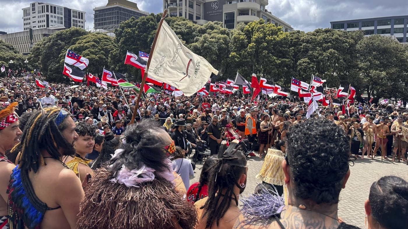 42 000 personnes se rassemblent devant le Parlement néo-zélandais pour soutenir les droits des Maoris